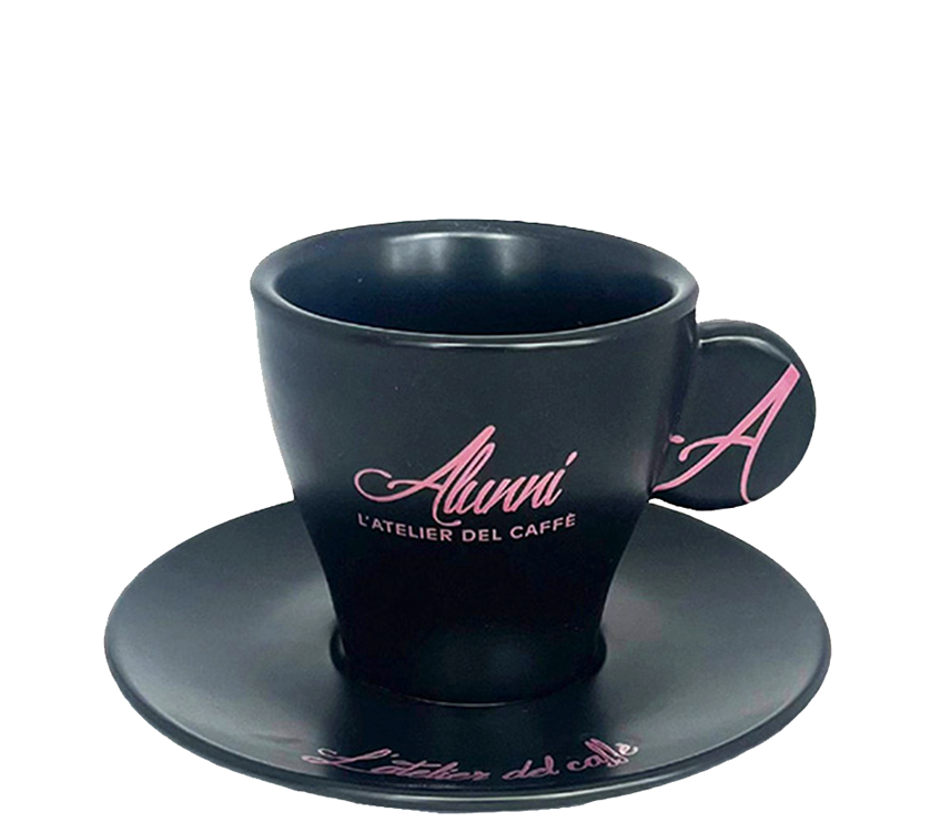 Taza de café espresso Alunni Caffè negra