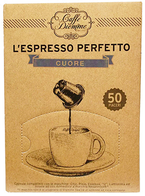 Diemme CUORE Descafeinado Cápsulas Compatibles con Nespresso®*