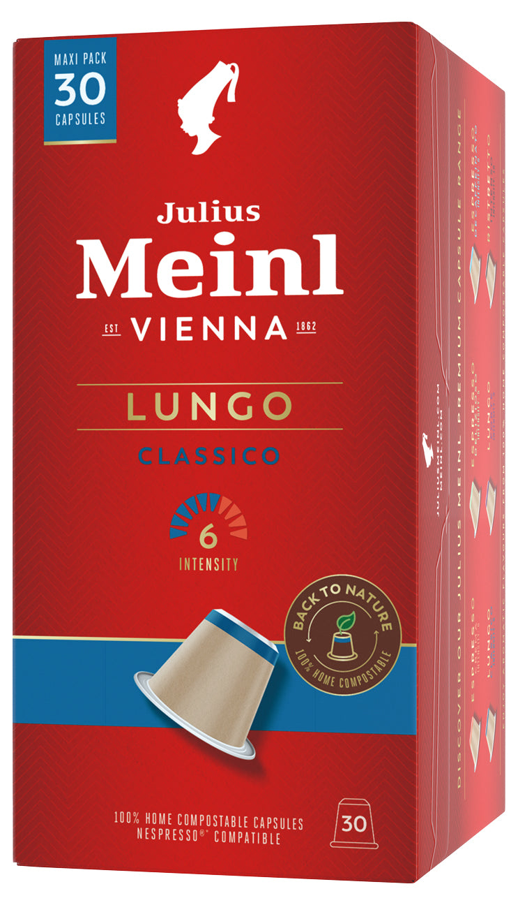 Cápsulas Julius Meinl Lungo Classico - compatibles con Nespresso®*