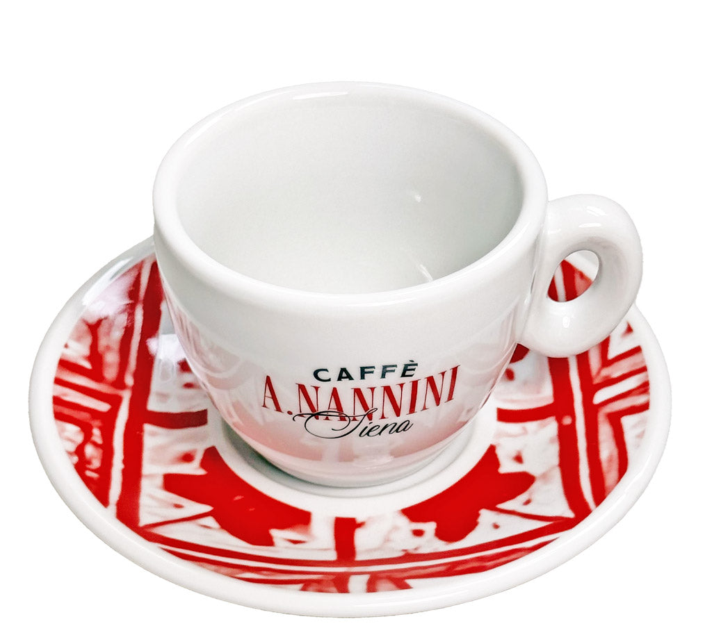 Taza roja para capuchino - Caffè Nannini