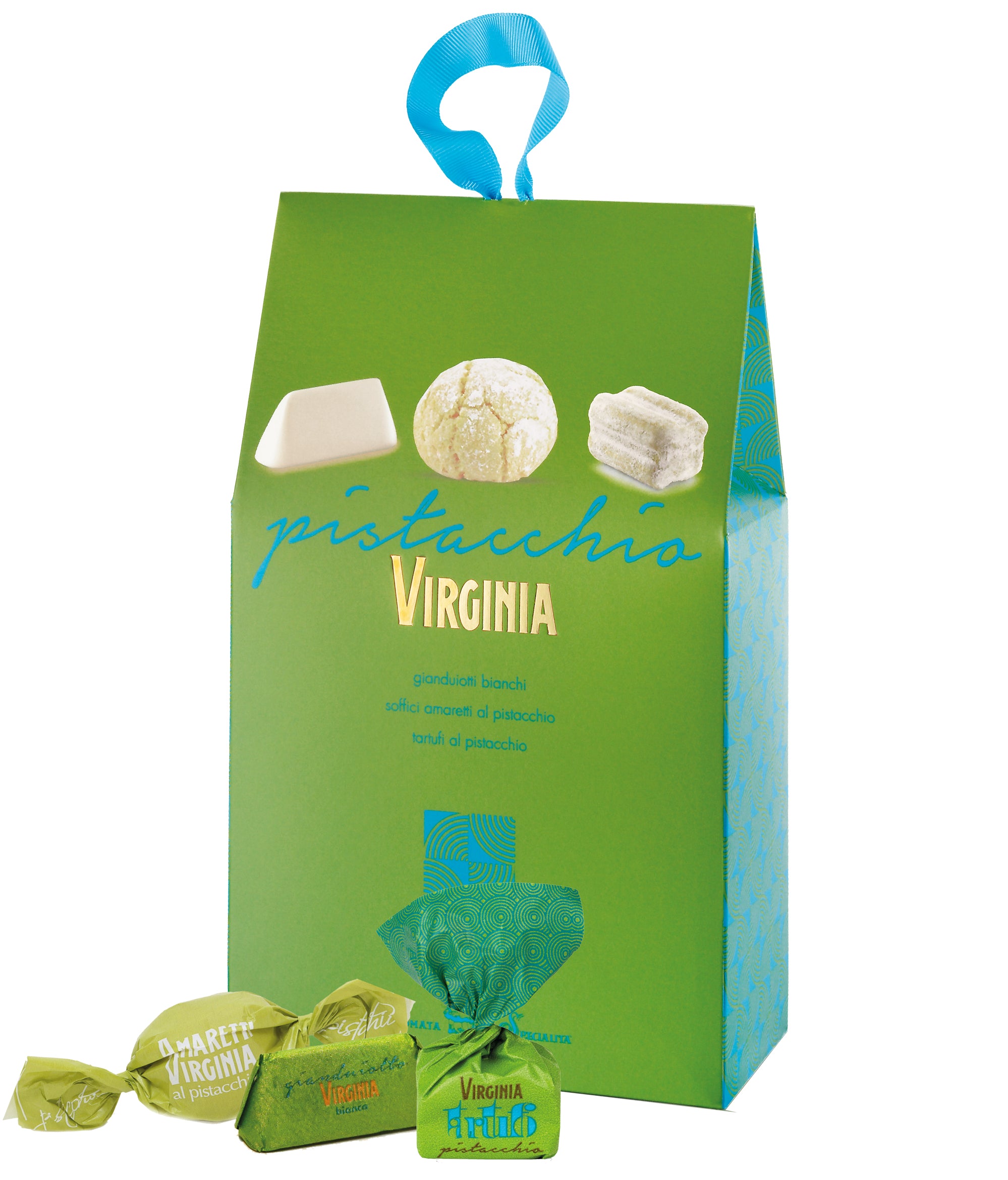 Bolsa de regalo de pistacho - Amaretti Virginia