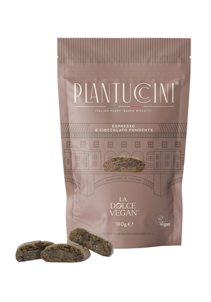 Plantuccini Cantucci Espresso Chocolate Negro vegano