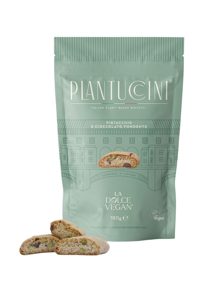 Plantuccini Cantucci Pistacho y Chocolate Negro vegano
