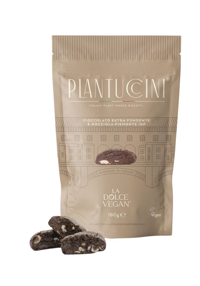 Plantuccini Cantucci Avellana y Chocolate Negro vegano
