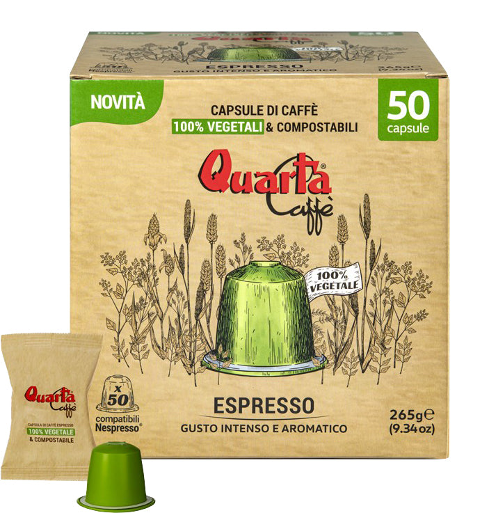 Cápsulas de espresso compostables Quarta Caffè