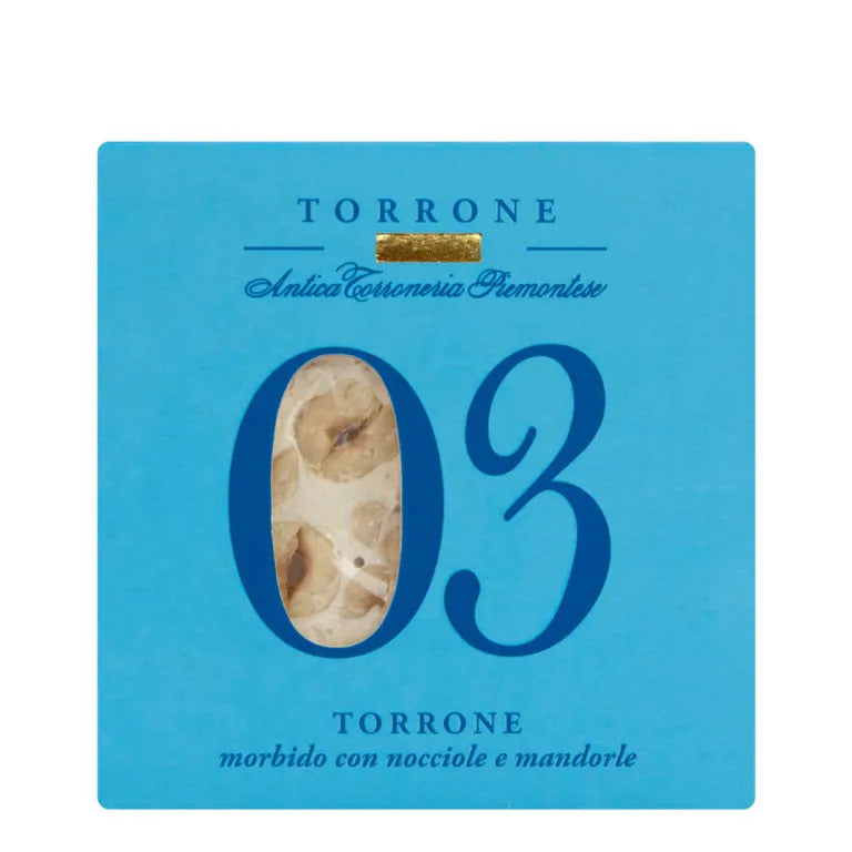 Antica Torroneria Piemontese- N. 3 Torrone Morbido Nocciole e Mandorle